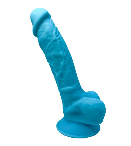 SILEXD - MODÈLE 1 PÉNIS RÉALISTE PREMIUM SILEXPAN SILICONE BLEU 17.5 CM