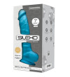 SILEXD - MODÈLE 1 PÉNIS RÉALISTE PREMIUM SILEXPAN SILICONE BLEU 17.5 CM