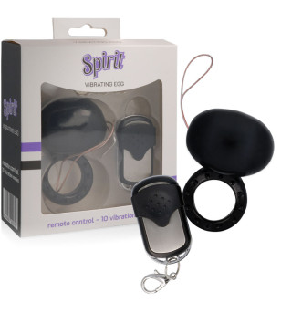 SPIRIT - VIBRATING TELECOMMANDE COCK RING NOIR