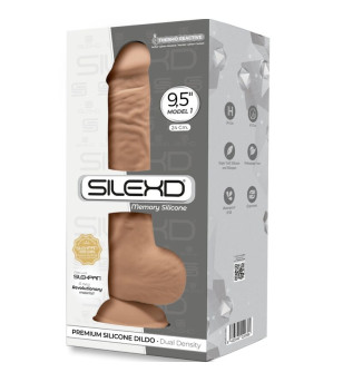 SILEXD - MODÈLE 1 PÉNIS RÉALISTE PREMIUM SILEXPAN SILICONE CARAMEL 24 CM