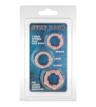 SEVEN CREATIONS - ENSEMBLE DE TROIS ANNEAUX PÉNIS EN PEAU