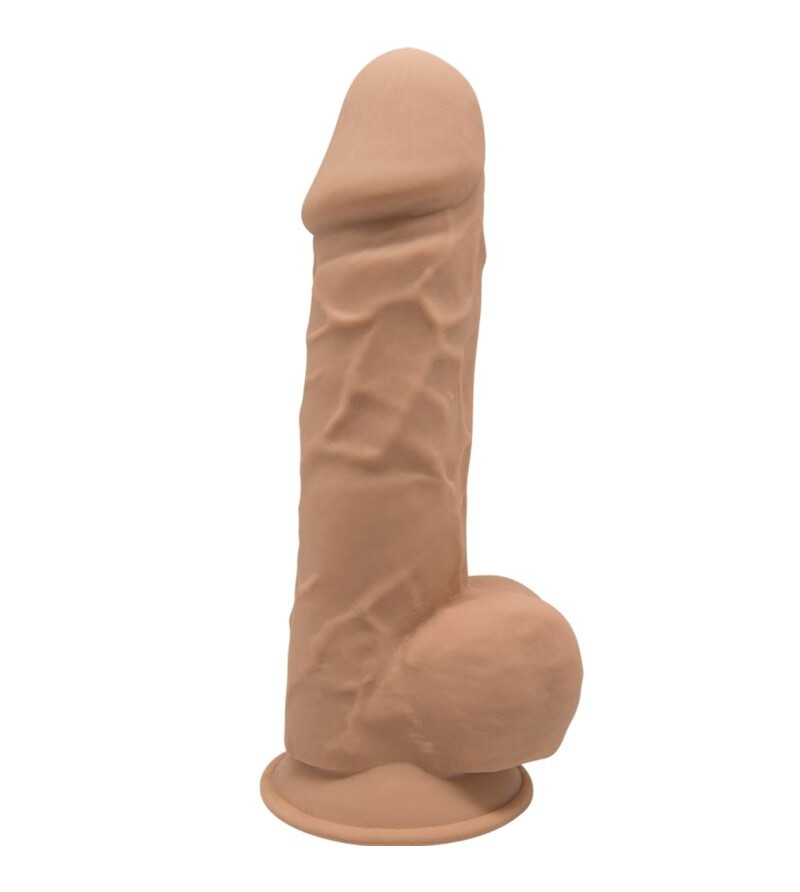 SILEXD - MODÈLE 1 PÉNIS RÉALISTE PREMIUM SILEXPAN SILICONE CARAMEL 21.5 CM