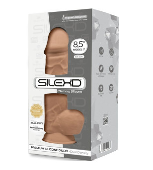 SILEXD - MODÈLE 1 PÉNIS RÉALISTE PREMIUM SILEXPAN SILICONE CARAMEL 21.5 CM