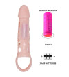 BAILE - COUVERTURE DEXTENSION DE PÉNIS AVEC VIBRATION ET SANGLE NATURELLE 13,5 CM