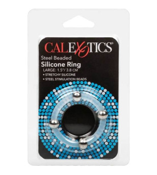 CALEXOTICS - BAGUE EN SILICONE PERLÉE ACIER L