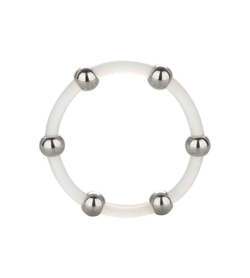 CALEXOTICS - BAGUE EN SILICONE PERLÉE ACIER XL