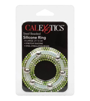 CALEXOTICS - BAGUE EN SILICONE PERLÉE ACIER XL