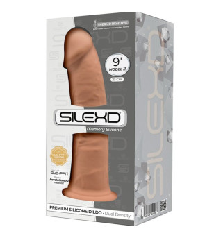 SILEXD - MODÈLE 2 PÉNIS RÉALISTE PREMIUM SILEXPAN SILICONE CARAMEL 23 CM