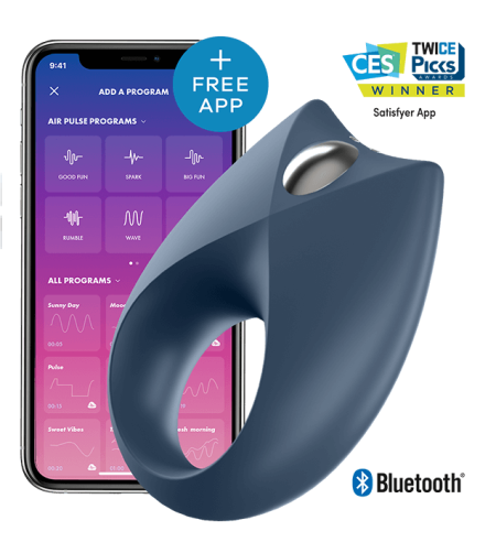 SATISFYER - APPLICATION PUISSANTE DE VIBRATEUR  UN ANNEAU ROYAL