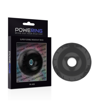 POWERING - ANNEAU PÉNIS SUPER FLEXIBLE ET RÉSISTANT 5CM PR08 NOIR