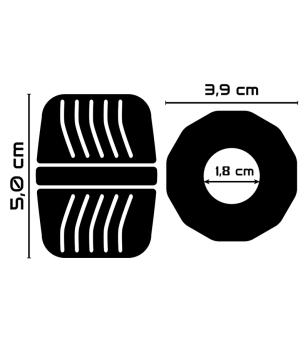 POWERING - ANNEAU PÉNIS SUPER FLEXIBLE ET RÉSISTANT 5 CM PR11 CLAIR