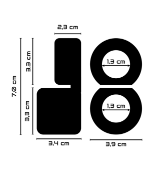 POWERING - ANNEAU PÉNIS DOUBLE SUPER FLEXIBLE ET RÉSISTANT PR09 NOIR