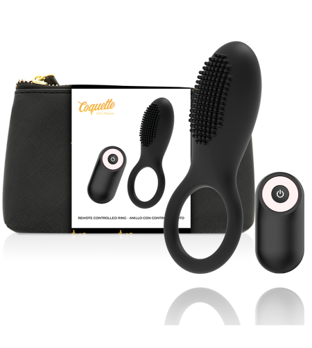 COQUETTE CHIC DESIRE - COCKRING TÉLÉCOMMANDE RECHARGEABLE NOIR/ OR