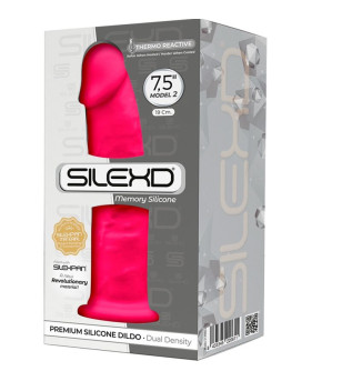 SILEXD - MODÈLE 2 PÉNIS RÉALISTE PREMIUM SILEXPAN SILICONE FUCHSIA 19 CM