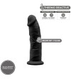 SILEXD - MODÈLE 2 PÉNIS RÉALISTE PREMIUM SILEXPAN SILICONE NOIR 15 CM