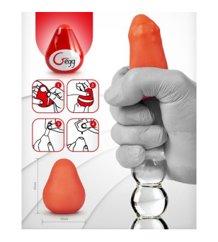 G-VIBE - OEUF MASTURBATEUR TEXTURÉ RÉUTILISABLE ROUGE
