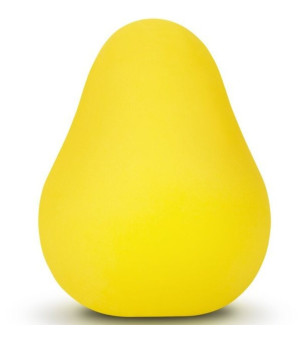 G-VIBE - OEUF MASTURBATEUR TEXTURÉ JAUNE RÉUTILISABLE