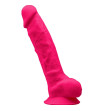 SILEXD - MODÈLE 1 PÉNIS RÉALISTE PREMIUM SILEXPAN SILICONE FUCHSIA 20 CM