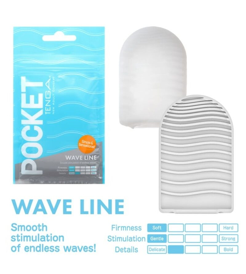 TENGA - MASTURBATEUR DE POCHE WAVE LINE