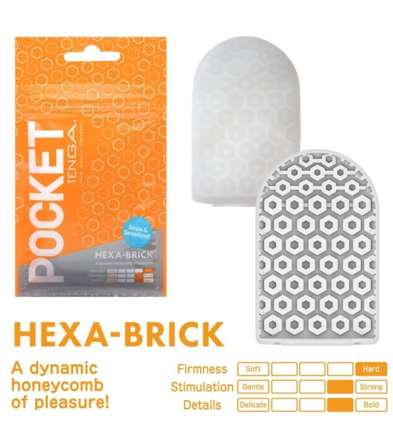 TENGA - POCHE MASTURBATEUR HEXA BRIQUE