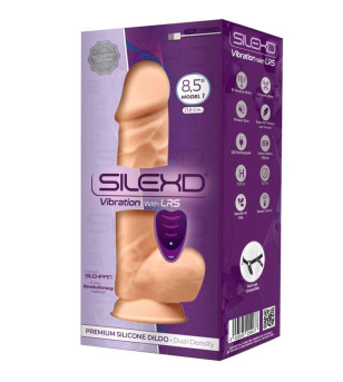 SILEXD - MODÈLE 1 VIBRATEUR PÉNIS RÉALISTE SILICONE PREMIUM SILEXPAN TÉLÉCOMMANDE 21.8 CM