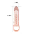 BAILE - GAINE DEXTENSION DE PÉNIS AVEC SANGLE POUR TESTICULES 13,5 CM