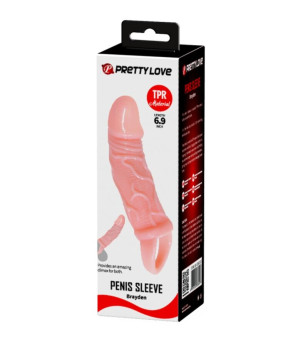 BAILE - GAINE DEXTENSION DE PÉNIS AVEC SANGLE POUR TESTICULES 13,5 CM