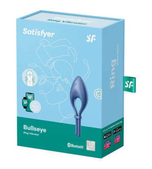 SATISFYER - APPLICATION BULLSEYE RING VIBRATOR BLEU