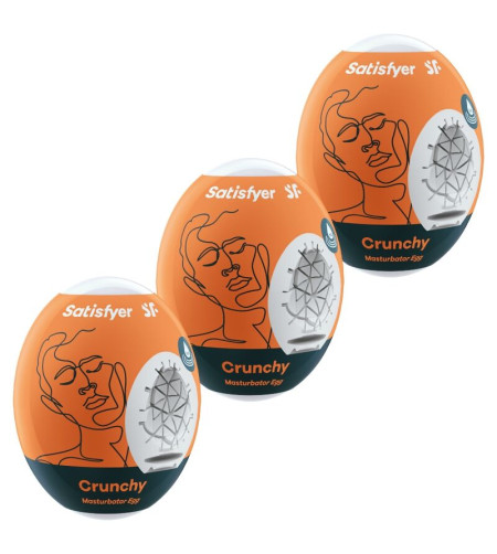 SATISFYER - 3 OEUFS MASTURBATEURS CRUNCHY