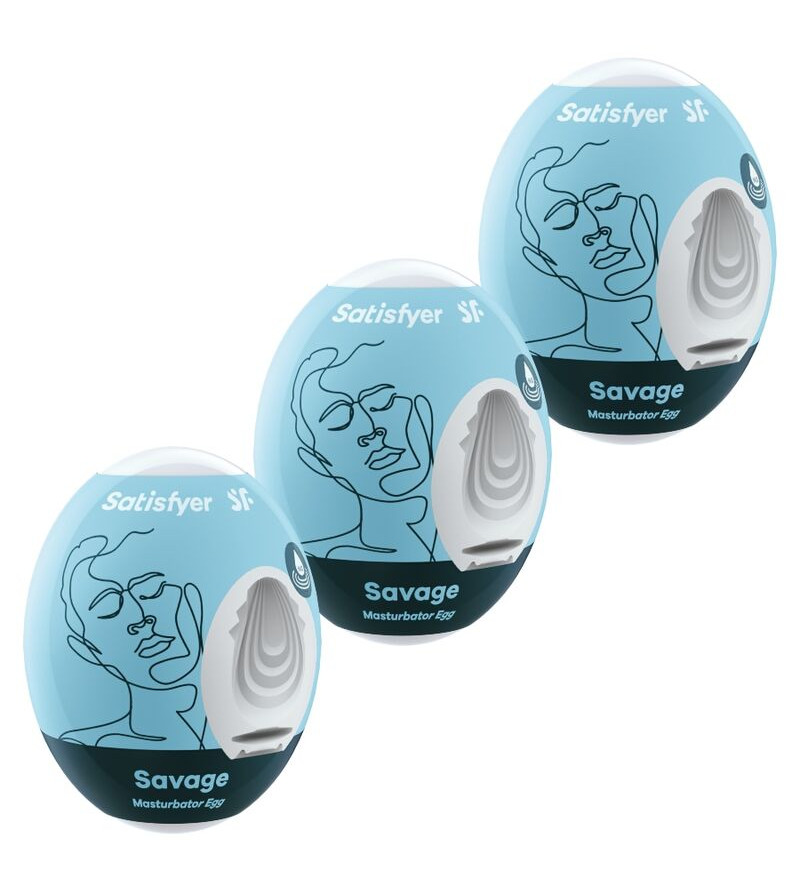 SATISFYER - 3 OEUFS MASTURBATEURS SAVAGE