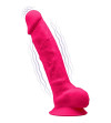 SILEXD - MODÈLE 1 VIBRATEUR PÉNIS RÉALISTE SILICONE PREMIUM SILEXPAN FUCHSIA 20 CM