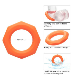 CALEXOTICS - BAGUE ALPHA SEXAGON ORANGE