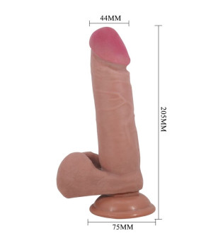 PRETTY LOVE - SÉRIE SLIDING SKIN GODE RÉALISTE AVEC VENTOUSE SLIDING SKIN FLESH 20,5 CM