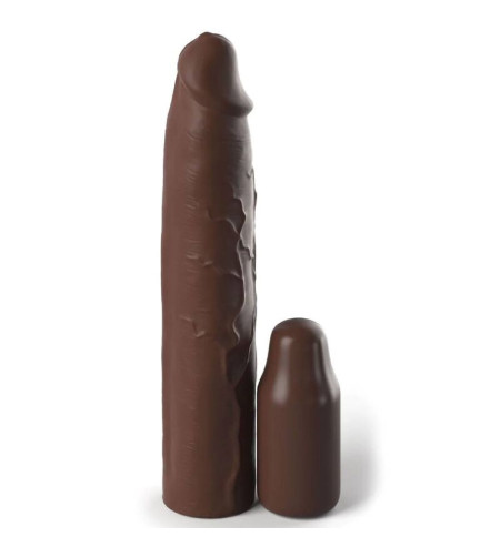 FANTASY X- TENSIONS - PIPEDREAMS SLEEVE 22,86 CM + 7,62 CM PLUG BROWN