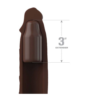 FANTASY X- TENSIONS - PIPEDREAMS SLEEVE 22,86 CM + 7,62 CM PLUG BROWN