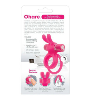 SCREAMING O - ANNEAU PÉNIEN DOUBLE RECHARGEABLE CON RABBIT HARE ROSE