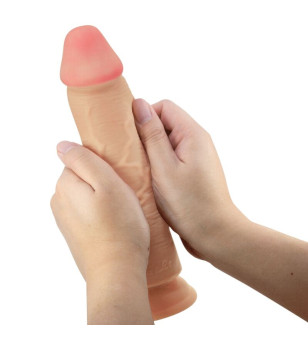 PRETTY LOVE - SÉRIE SLIDING SKIN GODE RÉALISTE AVEC VENTOUSE SLIDING SKIN FLESH 23,4 CM