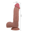 PRETTY LOVE - SÉRIE SLIDING SKIN GODE RÉALISTE AVEC VENTOUSE SLIDING SKIN MARRON 23,4 CM