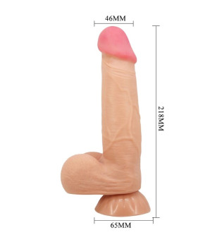 PRETTY LOVE - SÉRIE SLIDING SKIN GODE RÉALISTE AVEC VENTOUSE SLIDING SKIN TÉLÉCOMMANDE FLESH 21,8 CM