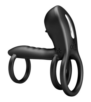 PRETTY LOVE - GAINE PÉNIS JAMMY 12 VIBRATIONS AVEC LANGUE EN SILICONE RECHARGEABLE