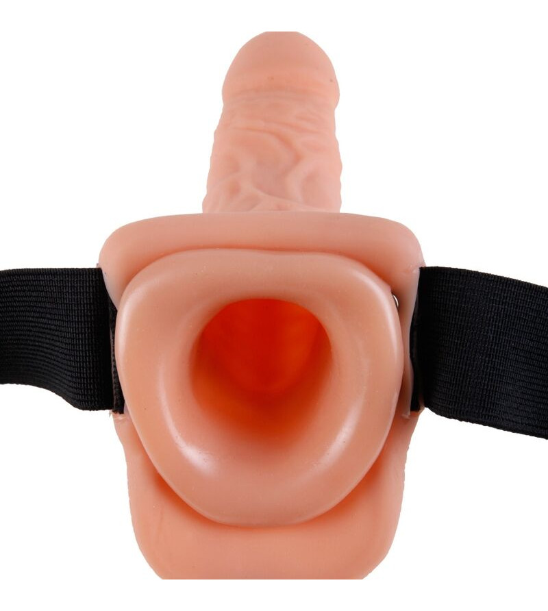 FETISH FANTASY SERIES - HARNAIS RÉGLABLE TÉLÉCOMMANDE PÉNIS RÉALISTE AVEC TESTICULES 17,8 CM