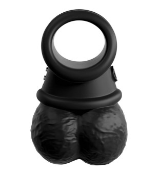 KING COCK - ELITE ANNEAU AVEC TESTICULE VIBRANT SILICONE