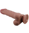 PRETTY LOVE - SÉRIE SLIDING SKIN GODE RÉALISTE AVEC VENTOUSE SLIDING SKIN MARRON 24 CM