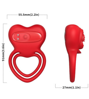 ARMONY - ANNEAU VIBRATEUR COEUR ROUGE