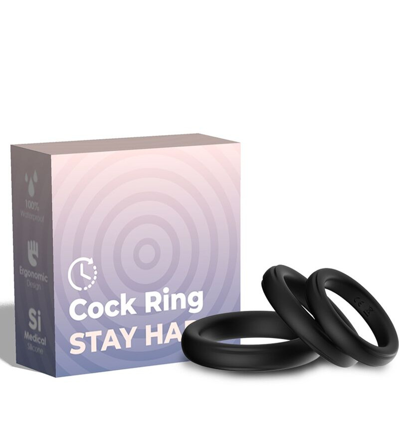 ARMONY - BAGUE TRIPLE SILICONE NOIRE