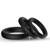 ARMONY - BAGUE TRIPLE SILICONE NOIRE