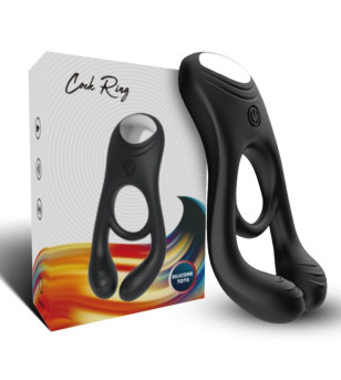 ARMONY - JOUET À ANNEAU VIBRATEUR DOUBLE VEYRON POUR COUPLES NOIR