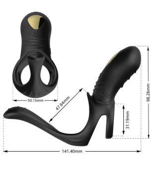 ARMONY - VIBRATEUR JUMPER RING POUR COUPLES  PLUG ANAL NOIR