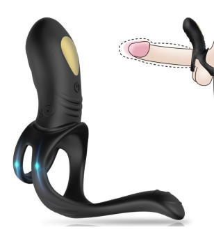 ARMONY - JOY JUMPER RING VIBRATEUR POUR COUPLES  TÉLÉCOMMANDE ANAL PLUG NOIR