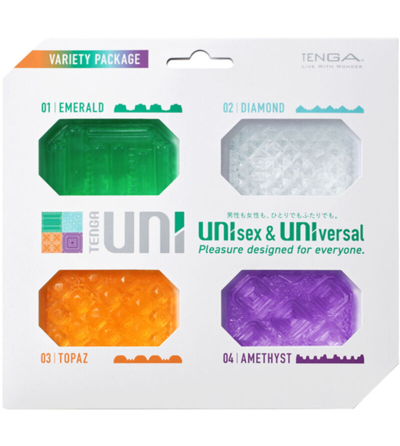 TENGA - PACK DE DÉS  DÉS POUR MASTURBATEUR UNI VARIETY 4 UNITÉS